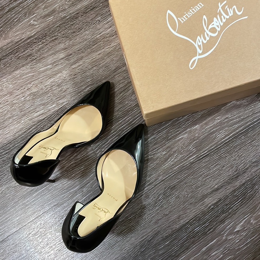 Christian louboutin Iriza 100 black patent pump